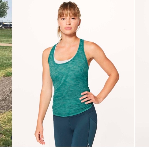 Lululemon Our Sport Tank in Heathered Teal Green - Picture 1 of 12